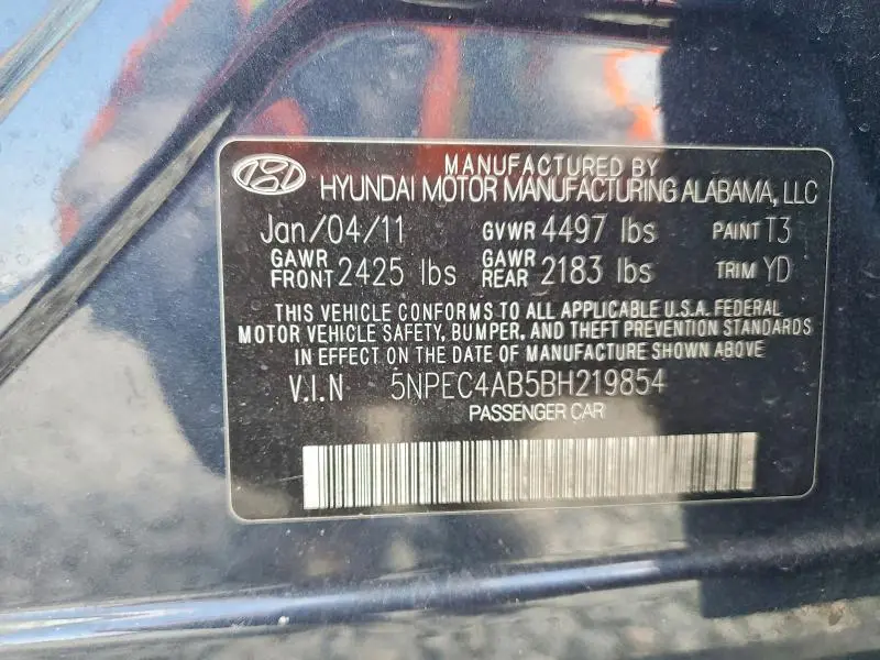 2011 HYUNDAI SONATA LIMITED 2.0T  