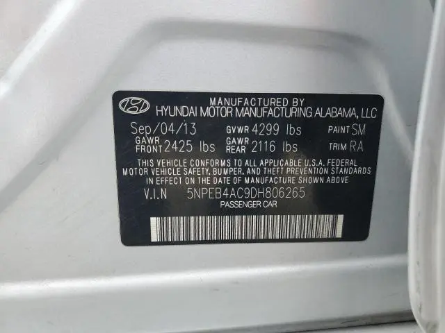 2013 HYUNDAI SONATA GLS  