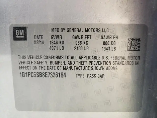 2014 CHEVROLET CRUZE LT  