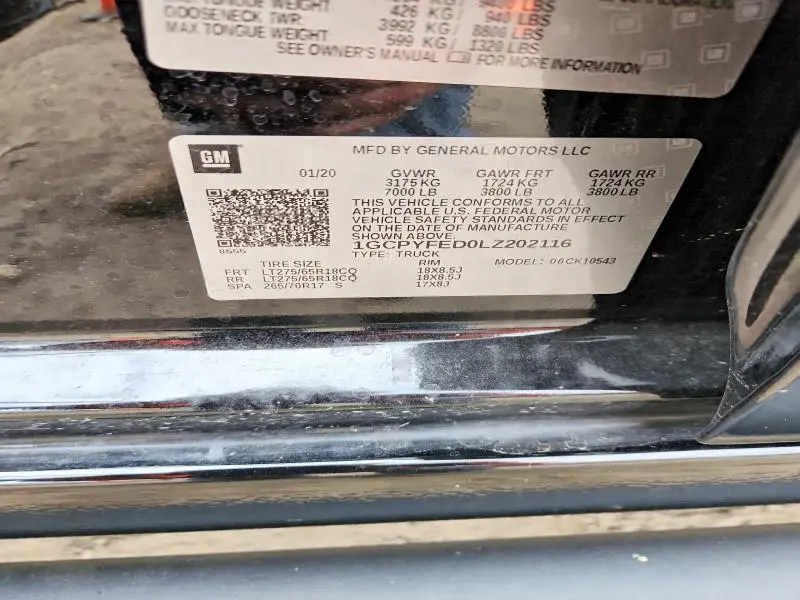 2020 CHEVROLET SILVERADO K1500 LT TRAIL BOSS  