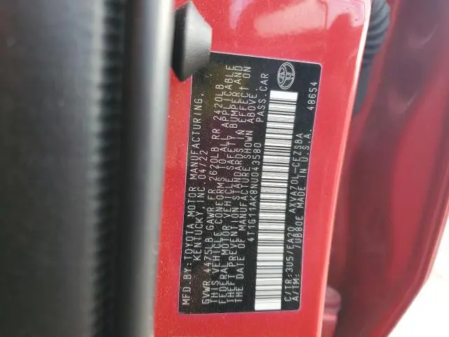 2022 TOYOTA CAMRY SE  