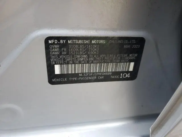 2023 MITSUBISHI MIRAGE G4 ES
