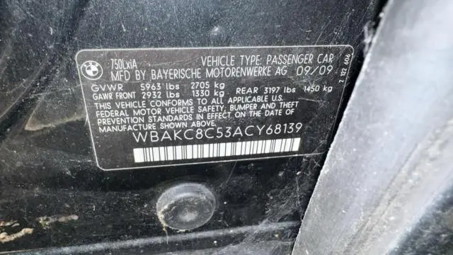 2010 BMW 750 LI XDRIVE  