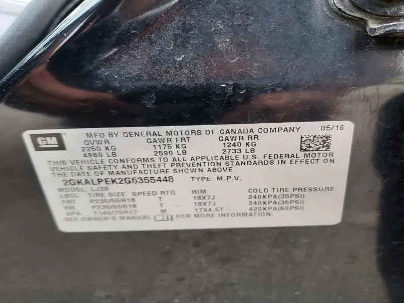 2016 GMC TERRAIN SLT  