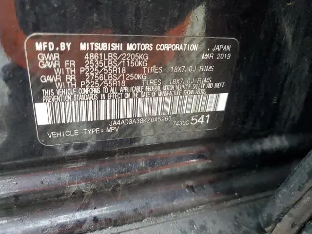 2019 MITSUBISHI OUTLANDER SE  