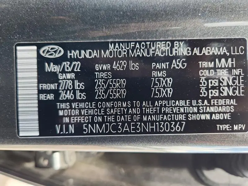 2022 HYUNDAI TUCSON SEL  