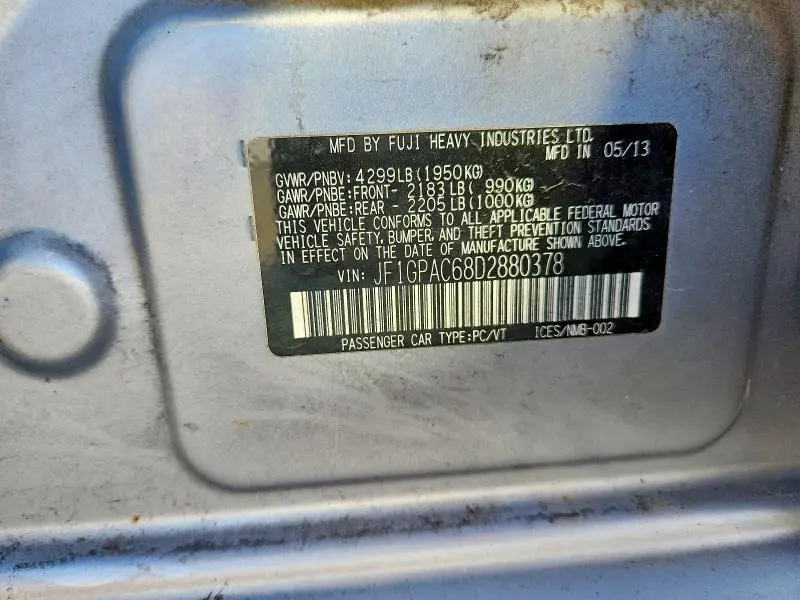 2013 SUBARU IMPREZA PREMIUM  