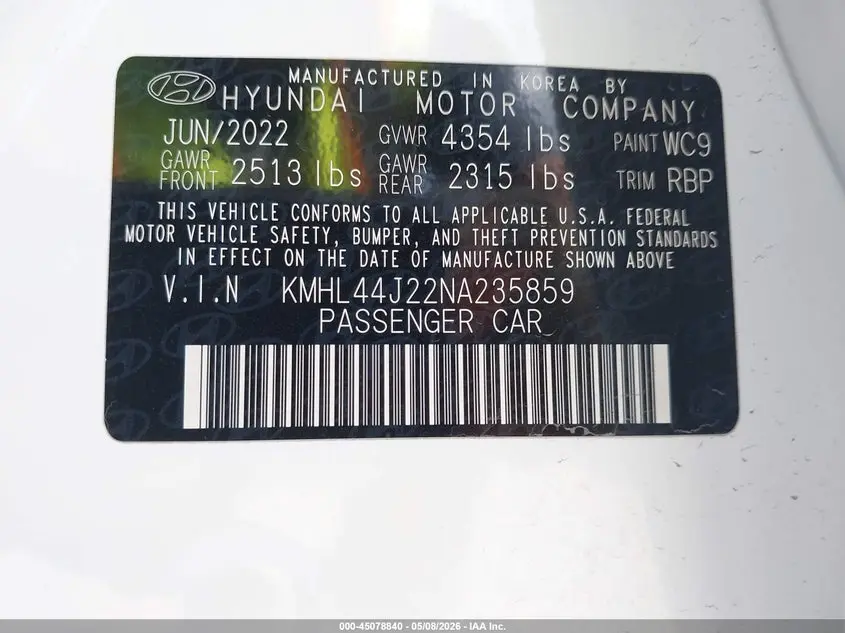 2022 HYUNDAI SONATA SEL PLUS