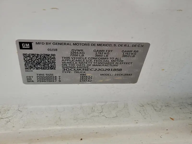 2018 CHEVROLET SILVERADO K1500 LT  