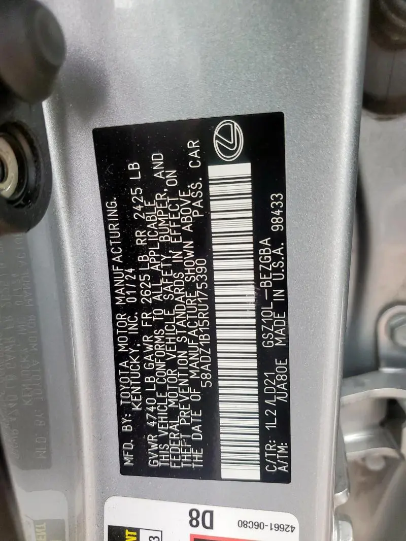 2024 LEXUS ES 350 BASE  