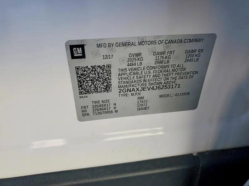 2018 CHEVROLET EQUINOX LT  