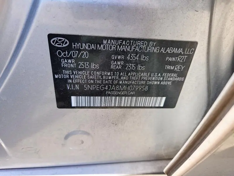 2021 HYUNDAI SONATA SE  