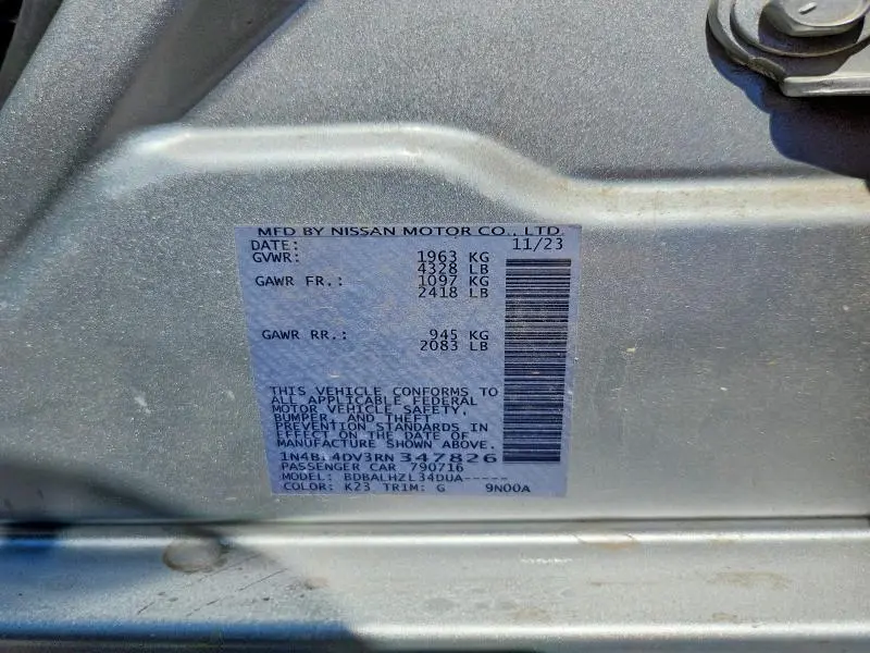 2024 NISSAN ALTIMA SV  