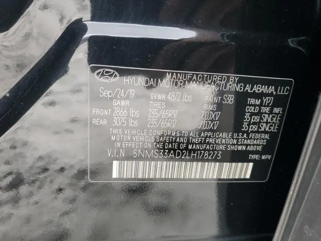 2020 HYUNDAI SANTA FE SEL