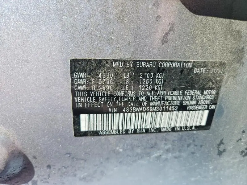 2021 SUBARU LEGACY PREMIUM  