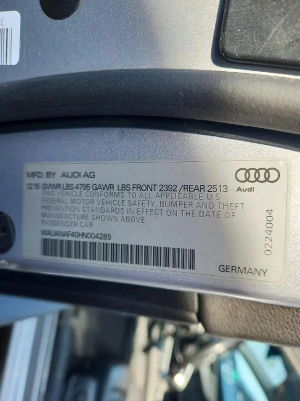 2017 AUDI A4 PREMIUM  