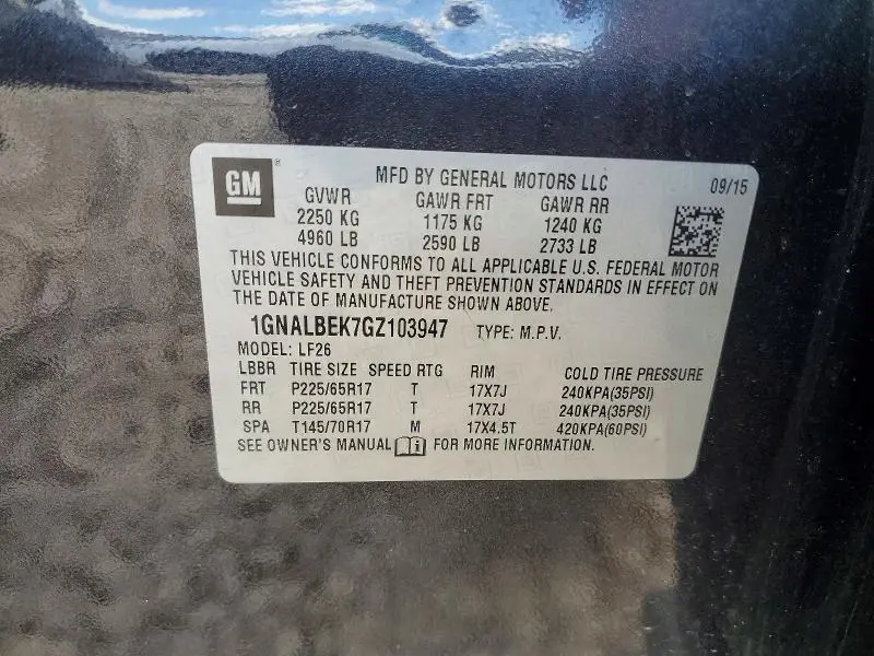 2016 CHEVROLET EQUINOX LS  