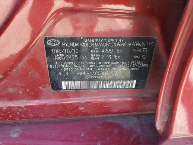 2011 HYUNDAI SONATA GLS  