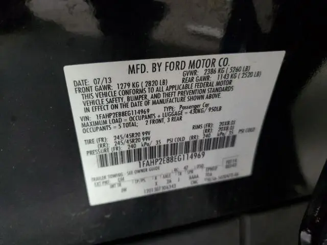 2014 FORD TAURUS SEL  