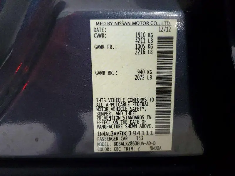 2013 NISSAN ALTIMA 2.5  