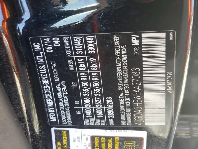 2014 MERCEDES-BENZ ML 350 4MATIC  