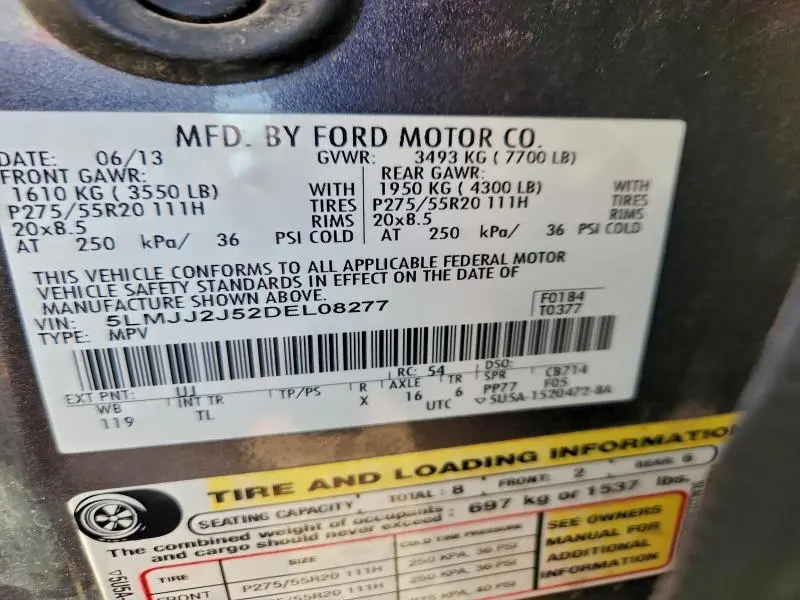 2013 LINCOLN NAVIGATOR   