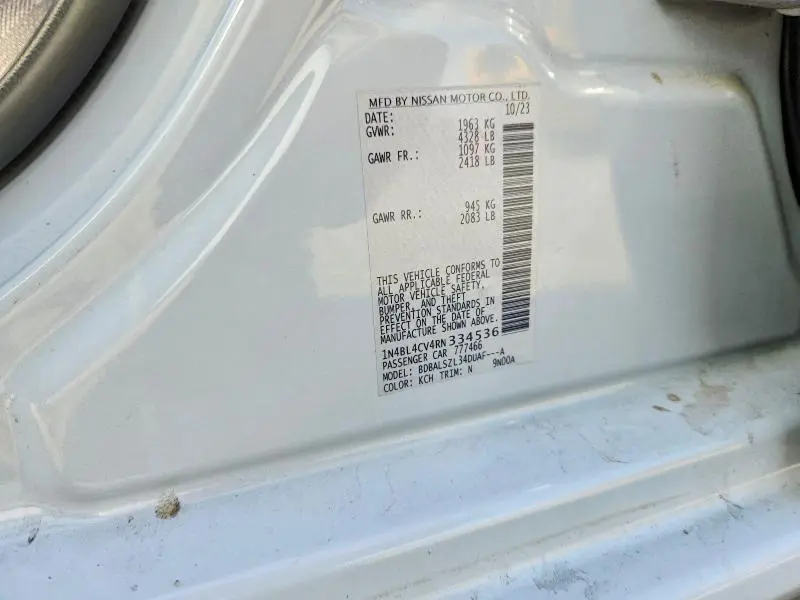 2024 NISSAN ALTIMA SR  