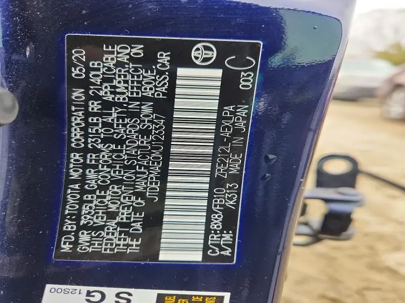 2021 TOYOTA COROLLA LE  