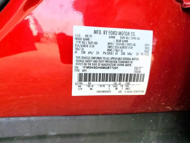 2021 FORD EXPLORER XLT  