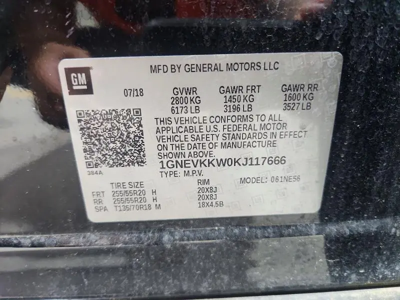 2019 CHEVROLET TRAVERSE PREMIER  