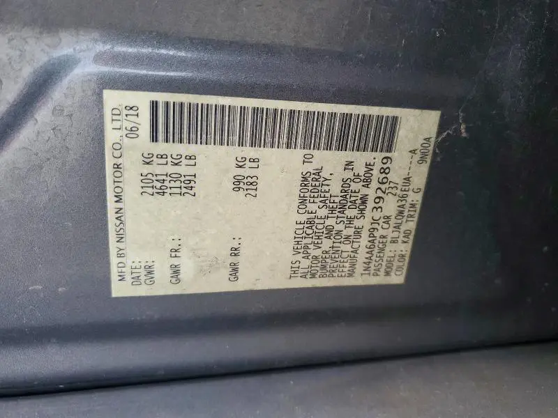 2018 NISSAN MAXIMA 3.5 S  