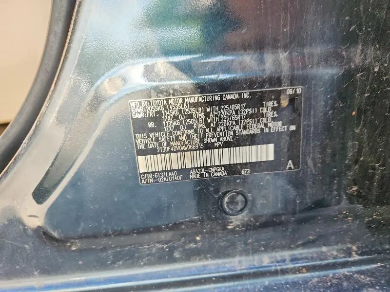 2010 TOYOTA RAV4 LIMITED  