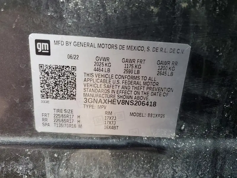 2022 CHEVROLET EQUINOX LS  