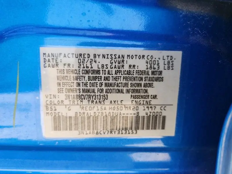 2024 NISSAN SENTRA SV  