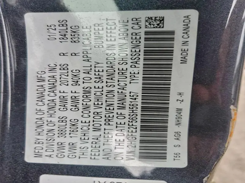 2025 HONDA CIVIC SPORT  