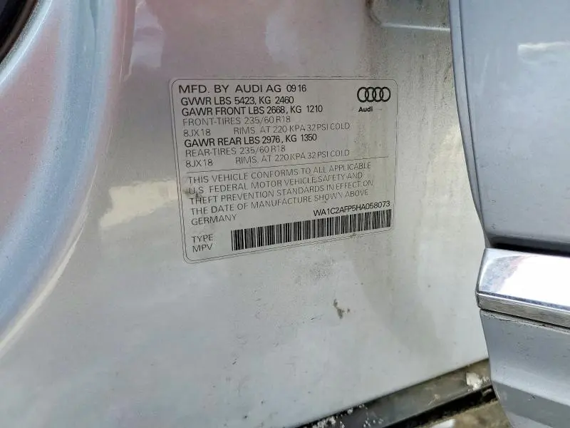 2017 AUDI Q5 PREMIUM  