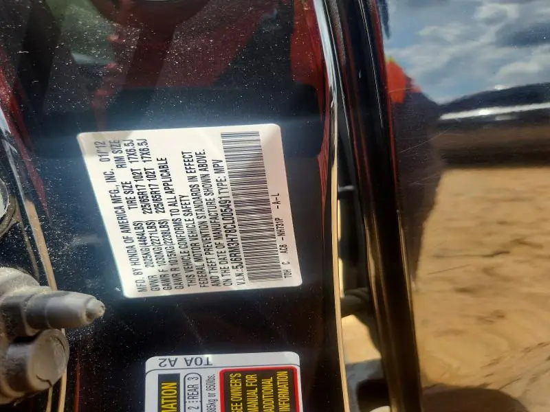 2012 HONDA CR-V EXL  