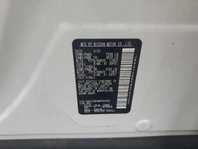 2021 NISSAN ARMADA SL  