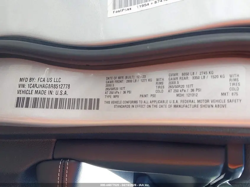 2024 JEEP GRAND CHEROKEE ALTITUDE X 4X4