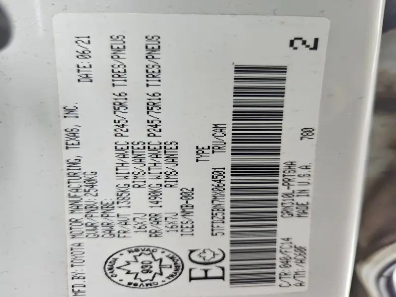 2021 TOYOTA TACOMA DOUBLE CAB  