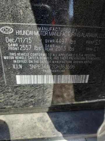 2016 HYUNDAI SONATA SPORT  