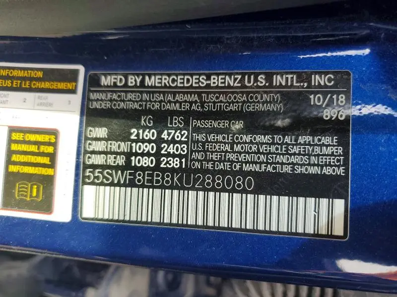 2019 MERCEDES-BENZ C 300 4MATIC  