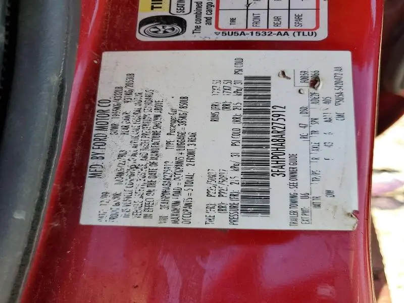 2010 FORD FUSION SE  