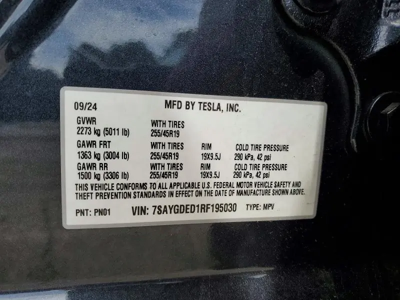 2024 TESLA MODEL Y   