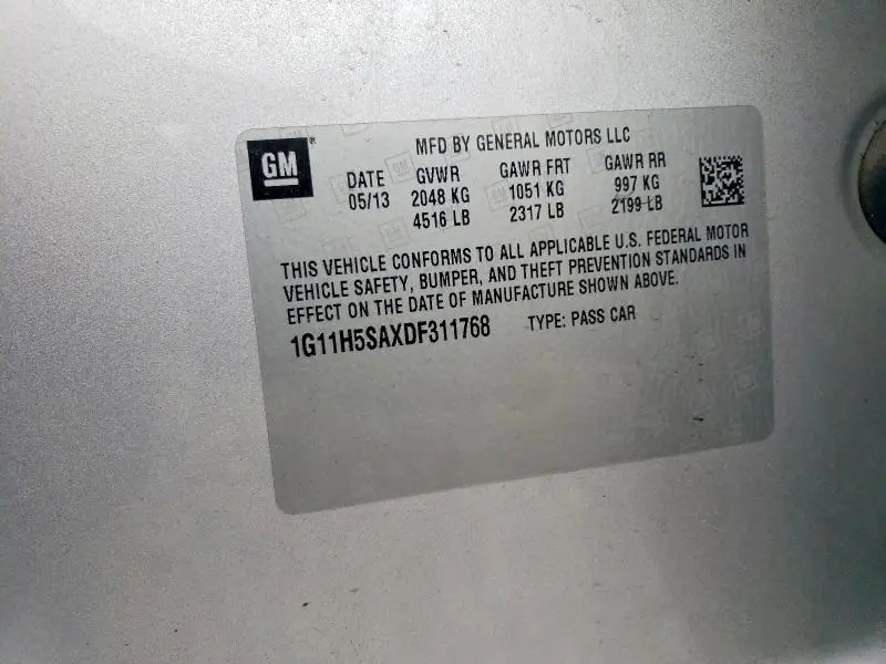 2013 CHEVROLET MALIBU LTZ  