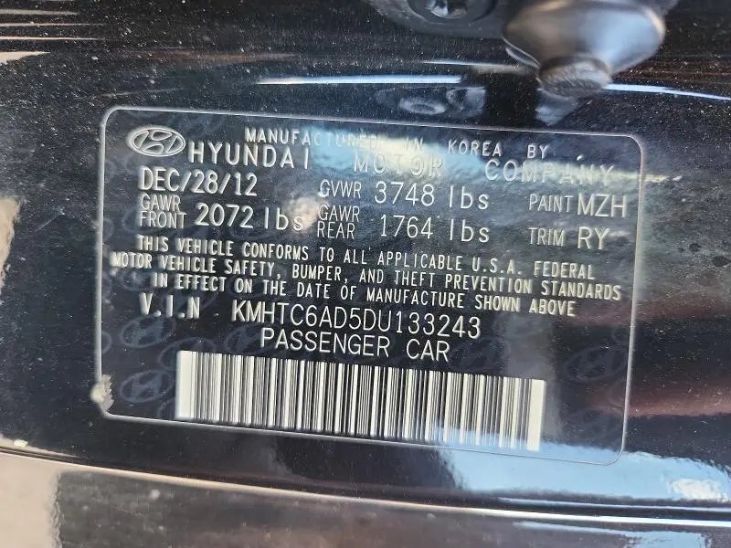 2013 HYUNDAI VELOSTER BASE  
