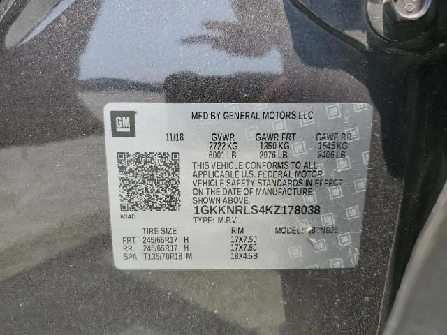 2019 GMC ACADIA SLE  