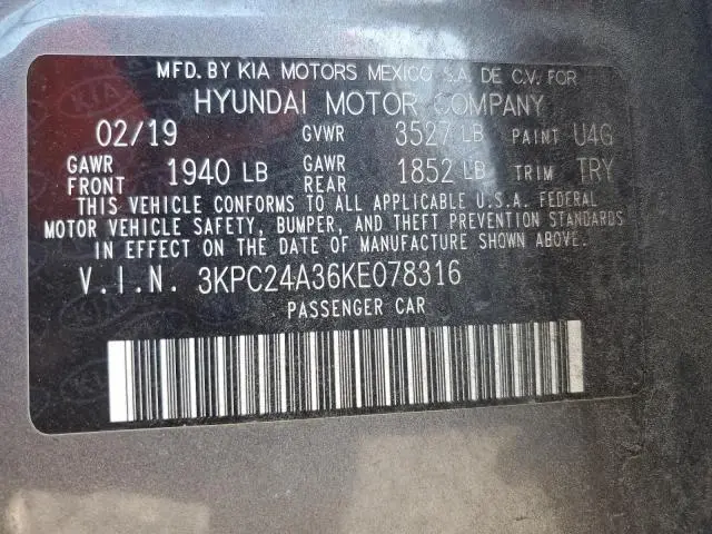 2019 HYUNDAI ACCENT SE  