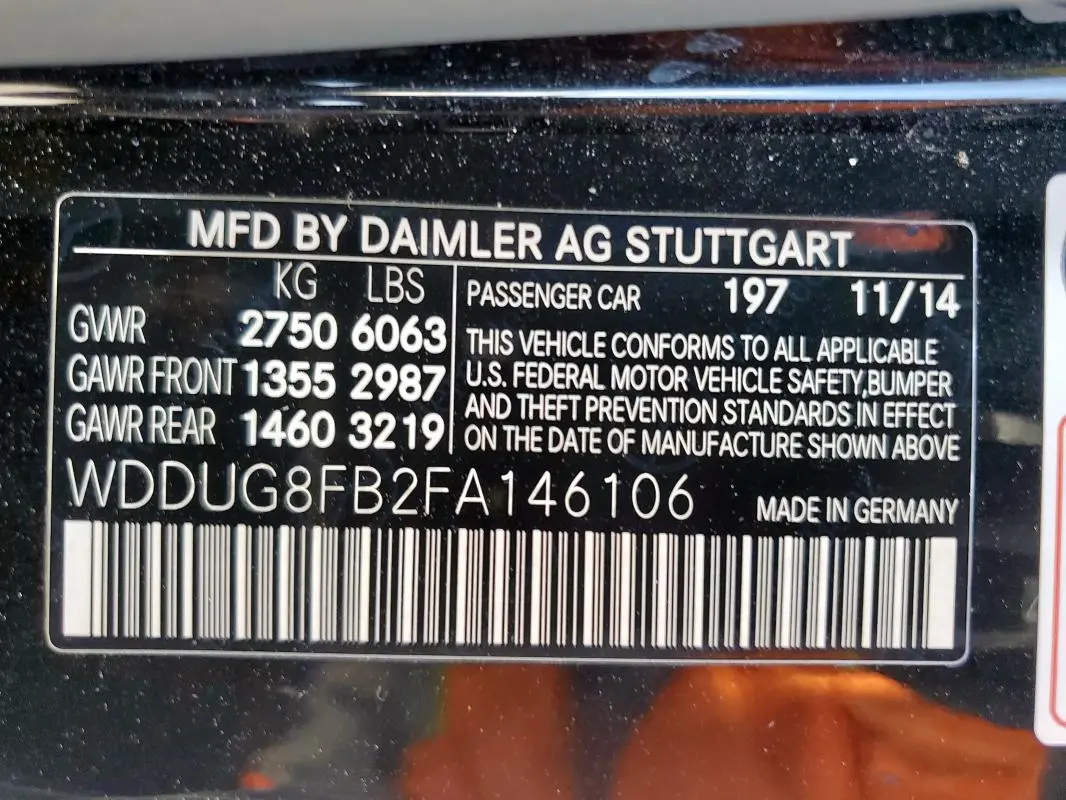 2015 MERCEDES-BENZ S 550 4MATIC  