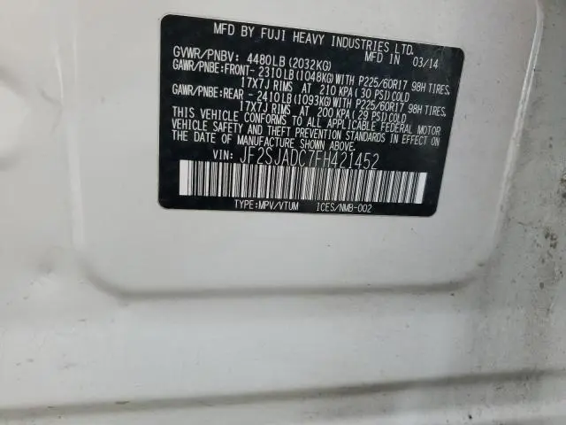 2015 SUBARU FORESTER 2.5I PREMIUM  